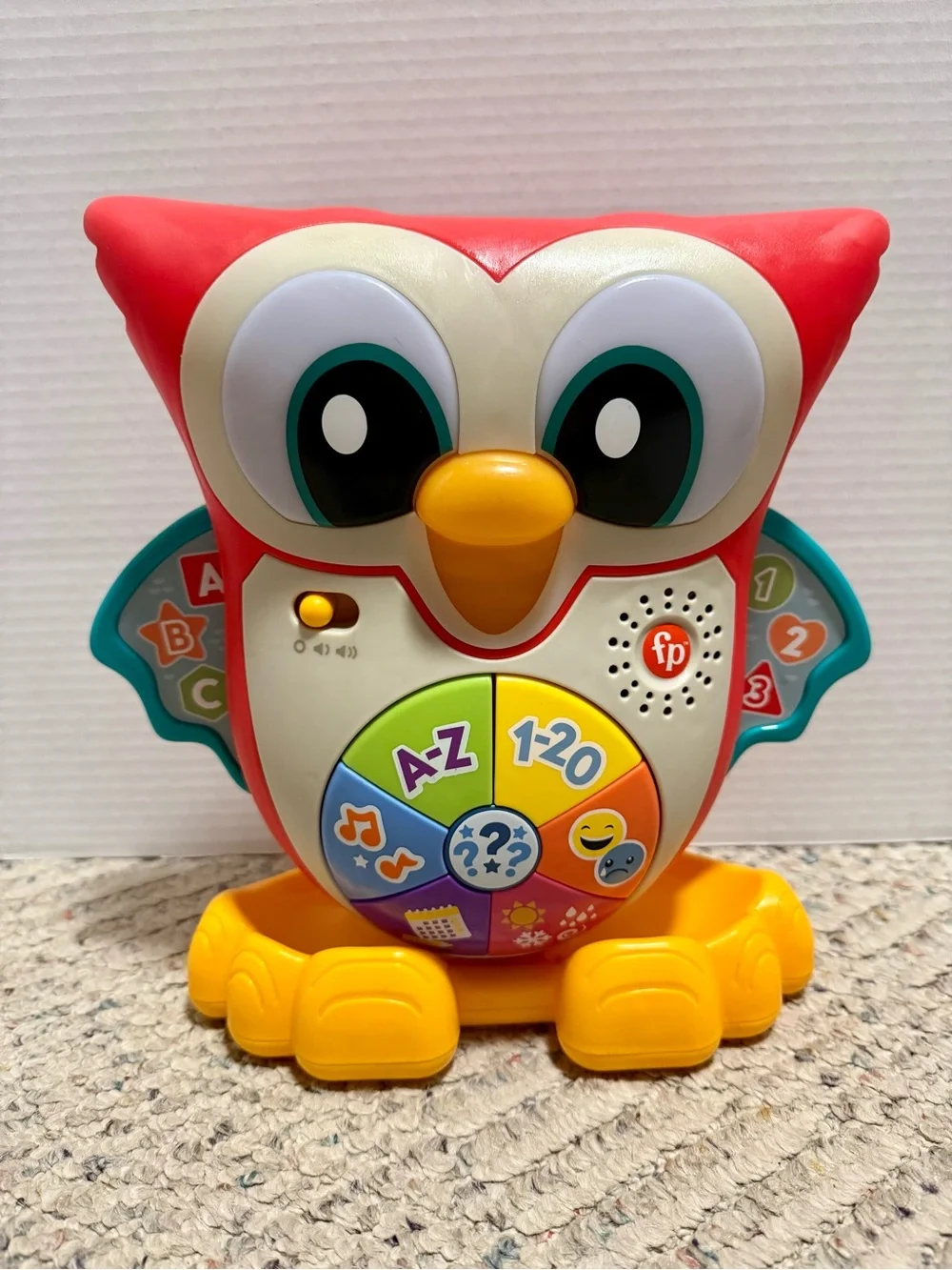 Fisher-Price Electronic Learning Owl Toy A-Z Letters & 1-20 Numbers